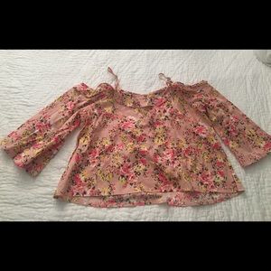 Purple Snow pink Floral Top